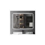 GLOBAL LED MIRROR 50x65 Cm Dokunmatik Tuşlu Ledli Ayna Banyo Aynası Dekoratif Ayna Boy Ayna Salon Duvar Ayna