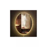 GLOBAL LED MIRROR 50x70 Cm Dokunmatik Tuşlu Buğu Yapmayan Ledli Elips Banyo Aynası