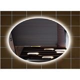 Global Led Mirror 50X70 cm Elips Ledli Ayna Banyo Aynası Dekoratif Ayna Boy Ayna Salon Duvar Ayna