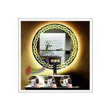 Global Led Mirror 55 cm Günışığı Ledli Tasarım Kumlamalı Dokunmatik Bluetoothlu Buğu Önleyicili Makyaj Banyo Aynası