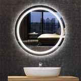 Global Led Mirror 60 cm Kumlamalı Ledli Yuvarlak Ayna Banyo Aynası Dekoratif Ayna Boy Ayna Salon Duvar Ayna