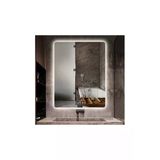 Global Led Mırror 60 X 70 Cm Dokunmatik Tuşlu Buğu Çözücü Ledli Banyo Aynası Dekoratif Ayna