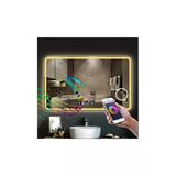 Global Led Mırror 60X70 Cm Bluetoothlu Makyaj Aynalı Buğu Yapmayan Ledli Banyo Aynası