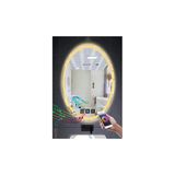 Global Led Mırror 65X85 Cm Bluetoothlu Dokunmatik Tuşlu Buğu Yapmayan Ledli Elips Banyo Aynası