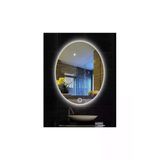 Global Led Mırror 65X85 Cm Dokunmatik Tuşlu Elips Ledli Ayna Banyo Aynası Dekoratif Ayna Boy Ayna Salon Duvar Ayna