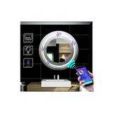 Global Led Mırror 70 Cm Bluetoothlu Dokunmatik Tuşlu Buğulanmayan Ledli Yuvarlak Ayna Banyo Aynası