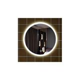 GLOBAL LED MIRROR 70 Cm Kumlamalı Dokunmatik Tuşlu Yuvarlak Ledli Ayna Duvar Salon Banyo Wc Ofis Yatak Odası Boy Ledli