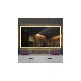 GLOBAL LED MIRROR 70x110 Cm Dokunmatik Tuşlu Buğu Çözücü Ledli Banyo Aynası Dekoratif Ayna