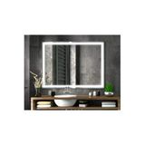 Global Led Mırror 70X56 Ledli Ayna Banyo Aynası Içten Işıklı Ayna 80*60 Cm