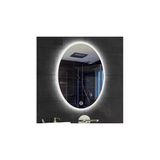 GLOBAL LED MIRROR 73x93 Cm Kumlamalı Dokunmatik Tuşlu Ledli Elips Ayna Duvar Salon Banyo Wc Ofis Yatak Odası Boy Ledli