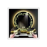Global Led Mirror 80 cm Günışığı Ledli Tasarım Kumlamalı Dokunmatik Tuşlu Buğu Önleyicili Banyo Aynası Makyaj Aynası