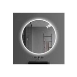 GLOBAL LED MIRROR 80 cm Yuvarlak Ledli Ayna Antrasit Dresuar Hol Koridor Duvar Salon Banyo Wc Ofis Çocuk Yatak Odası