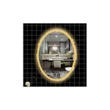 Global Led Mırror 80X100 Cm Dokunmatik Tuşlu Buğu Yapmayan Ledli Elips Banyo Aynası