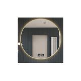 Global Led Mirror 90 cm Dokunmatik Tuşlu Buğu Çözücü Ledli Yuvarlak Banyo Aynası