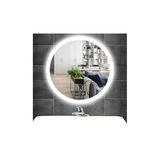 Global Led Mirror 90 cm Dokunmatik Tuşlu Buğu Yapmayan Ledli Yuvarlak Banyo Aynası