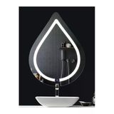 GLOBAL LED MIRROR Damla Desenli Ledli Banyo Aynası 40x60 Cm