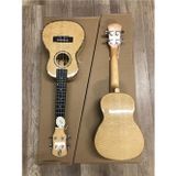 Global Marka Kelebek Ağacı Concert Boy Kalın Çantalı Sedefli Profesyonel Ukulele