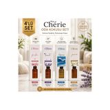 Global MON cherie -- Güçlü oda kokusu -- 4x100 ml -- Bambu çubuklu -- Kalıcı ev kokusu KOKU çeşitleri PUDRA -LAVANTA- YASEMİN- OKYANUS