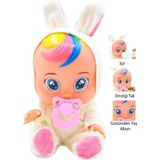 Global Toys Ağlayan ve Konuşan Et Bebek Beyaz ve Pembe Renkli 30 cm Çocuklar İçin Eğlenceli Oyun