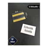 Global Türk 10 Ad Yapışkanlı Şeffaf C Etiketlik 6x4 cm Raflar için Etiketlik Terazi Etiket Kabı Depo Raf Etiketi