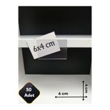 Global Türk 50 ad PVC Etiketlik isimlik Yapışkanlı Şeffaf Etiket Cebi 6x4 cm Raflar için Etiketlik Kartvizitlik