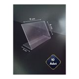 Global Türk Etiketlik isimlik Kartvizitlik 6x9 cm PVC Plastik Kağıt Tutucu Stand Ürün Fiyat Etiketliği Ayaklı