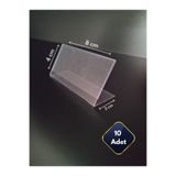 Global Türk Etiketlik isimlik Kartvizitlik 8x4 cm PVC Plastik Kağıt Tutucu Stand Ürün Fiyat Etiketliği Ayaklı