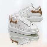 Globalux Mcqueen Women's Sneakers - Sneaker In White/gold Shiny - Alexander Mcq Kadın Sneaker - 001 - Beyaz