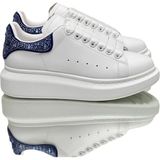 Globalux Women’s Alexander Mcqueen Sneakers - Sneaker In White/navy Blue - Alexander Mcqueen Kadın Sneaker - 001 - Beyaz