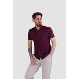 Globay 2910-G Hsk Erkek Gomlek-Bordo - 2XL
