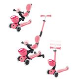 Globber Go Up Baby 360 Koyu Pastel Pembe Işıklı Scooter
