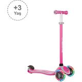 Globber Primo Plus Işıklı Scooter 3+ Yaş Pembe 3 Tekerlekli Güvenli ve Dayanıklı Tasarım