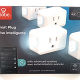 Globe Electric Elektrikli Wi-Fi Akıllı Priz, Hub Gerektirmez, Sesle Etkinleştirilir, 4 Topraklanmış Priz, (4'lü Paket, 15A) 50207, Beyaz