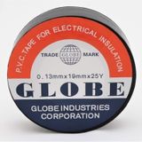 GLOBE PVC ELEKTRİK İZOLASYON BANT "0.13x19x10Yards" (SİYAH) (500'Lü 1 KOLİ)