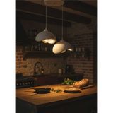 Globelux Natural Beton Görünüm 2 Li Sarkıt Avize Bohem Modern Rustik (Rustik Ampul Hediyedir.) - Beyaz