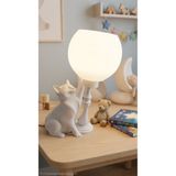 GLOBELUX Rustik Kedi Figürlü retro/virtage Abajur Ve Glob Gece Lambası ( ampul hediyeli)
