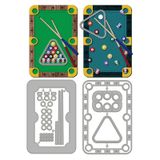 GLOBLELAND Bilardo kesme kart yapımı için ölür Metal kalıp kesimler spor kesme ölür şablonları Scrapbooking dergisi kabartma kağıt zanaat dekor