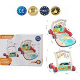 Globomart 3in1 Piyanolu Işıklı Oyun Halısı - Oyun Matı & Yürüme Arkadaşı & Eğitici Sesli Müzikli Bebek Aktivite Oyuncakları & Yürüteç Premium Seri - Çok Renkli - 45 x 41 x 49 cm