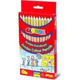 Globox 12 Renk Natural Jumbo Kuru Boya + Kalemtraş Hediyeli