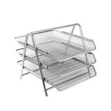 Globox 6259 Metal Perfore 3'lü Gri Evrak Rafı