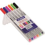 Globox 6'lı Fineliner Kalem PP Kutu 0.4 mm Renkli Kalem Seti ile Yaratıcı Çizimler