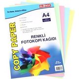 Globox A4 Renkli Fotokopi Kağıdı Karışık 100 Lü - Karışık-Çok Renkli