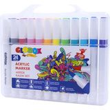 Globox Akrilik Marker Kalem Seti 24 Renk Tekstil ve Seramik Boyama İçin İdeal