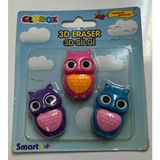 Globox Baykuşlu 3D Silgi Seti 2 set