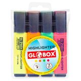 Globox Fosforlu Kalem 4Lü Karışık Renkler Ofis Ve Okul İçin 5'Li Avantaj Paketi