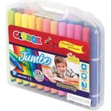 Globox Jumbo Keçeli Kalem 24'lü Renkli Kalem Seti Çocuklar İçin 24 Farklı Renk