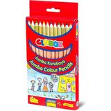 Globox Jumbo Kuru Boya 12'Li Çocuklar İçin Güvenli Renkli Kalemler 12 Parça