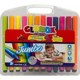 Globox Jumbo Üçgen Keçeli Kalem 24'lü - Renkli