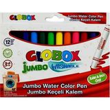 Globox Jumbo Yıkanabilir Keçeli Kalem 12 Renk 3379 Kalın ve İnce Çizgi Özelliği ile - Yok - Çoklu