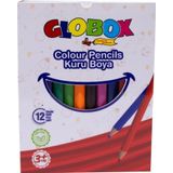 Globox Kuru Boya Kalemi Kısa 12 Renk 3670